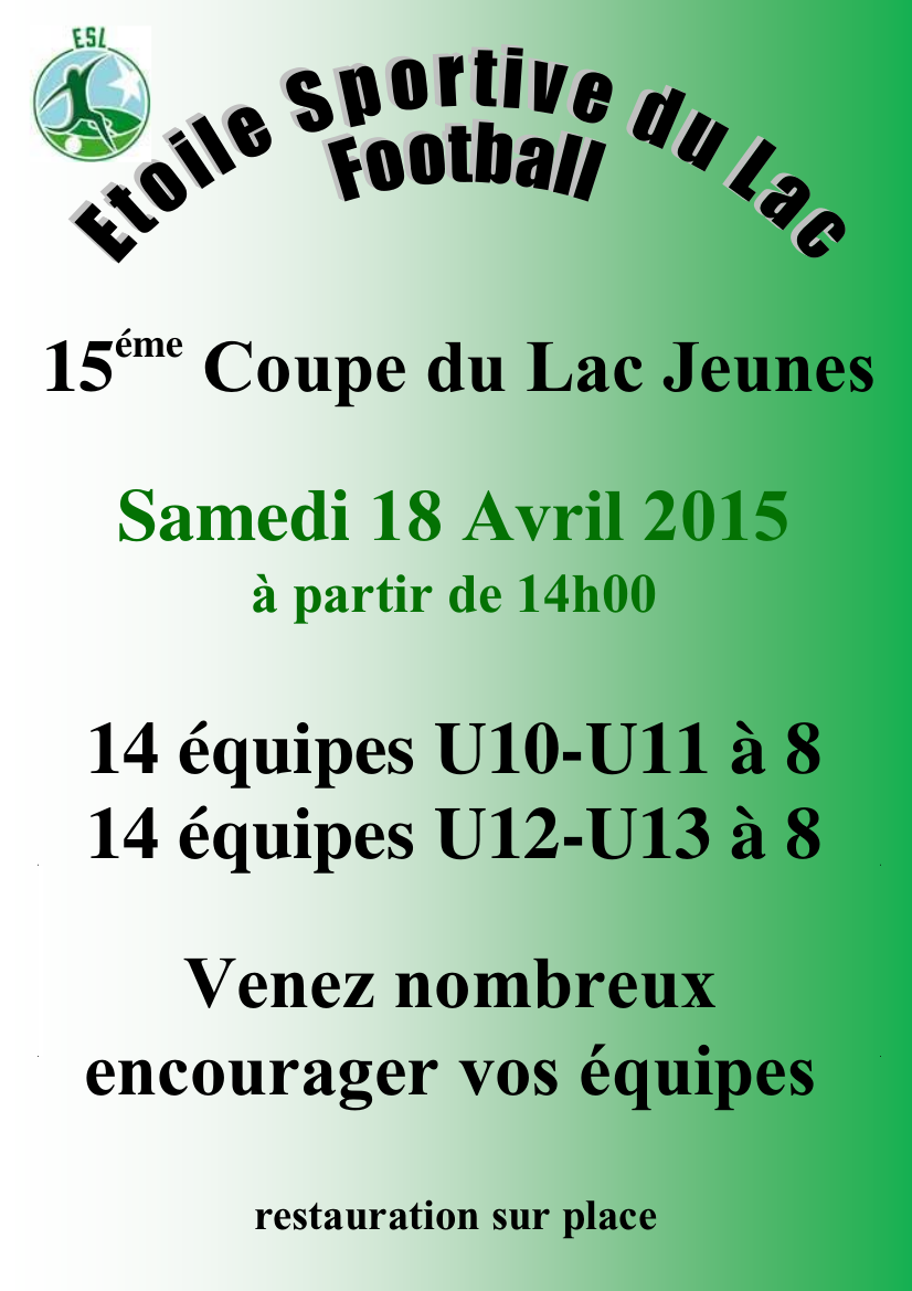 Affiche Coupe du Lac jeunes 2015